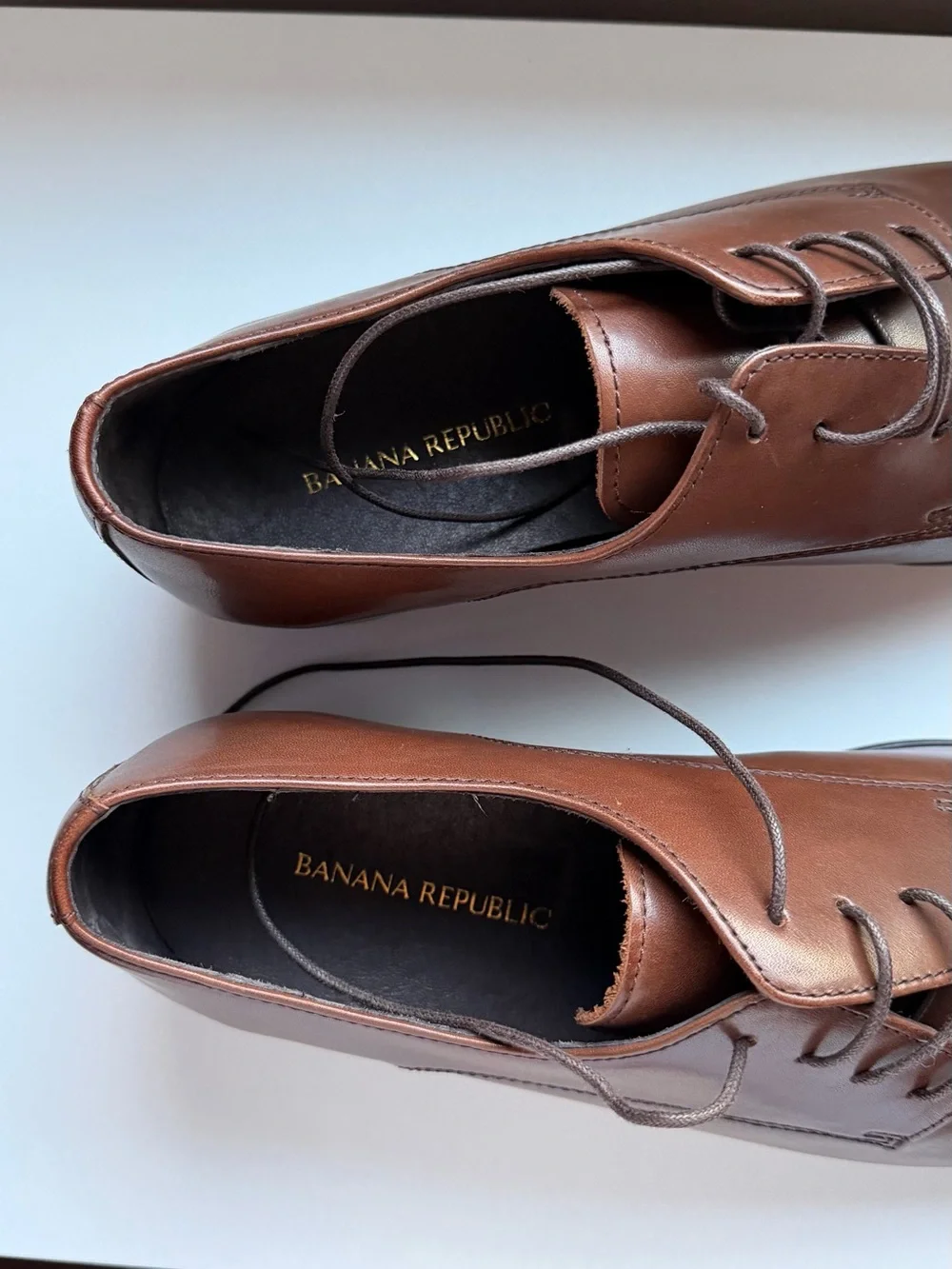 Banana Republic Men's Brown Leather Derby Shoes